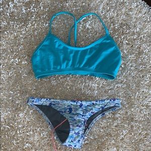 Jolyn criss- cross top with whale bottoms